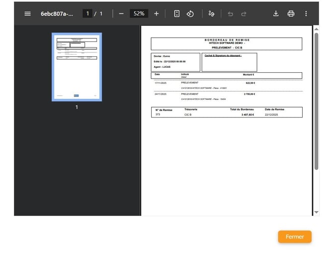 bordereau remise myrentcar
