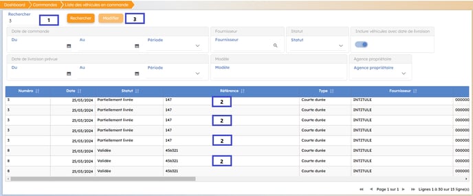 capture liste vehicule en commande myrentcar 2