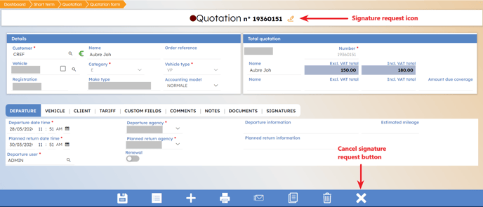 capture utilisation signature electronique myrentcar EN 4