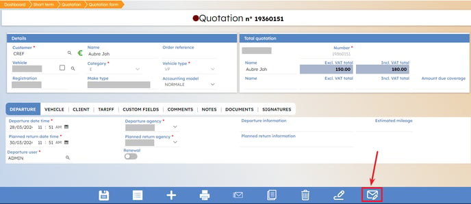 capture utilisation signature electronique myrentcar EN 5