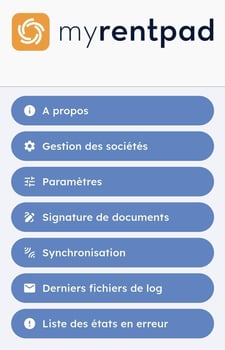 menus myrentpad